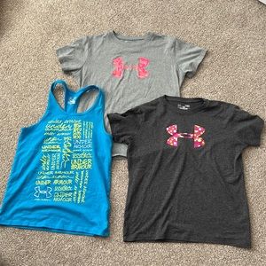 Under Armour bundle t-shirts/tank Youth med/large
